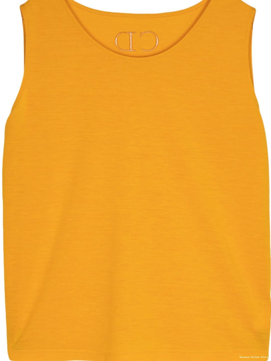 Cheap Women logo-embroidered Versace tank top 0719